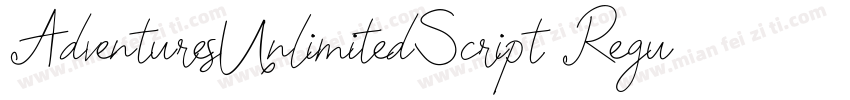 AdventuresUnlimitedScript Regular字体转换